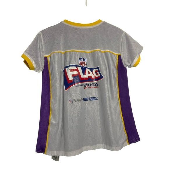 NFL Youth X-Large Vikings Reversible Flag Football Jersey Purple & Gray - Picture 4 of 12